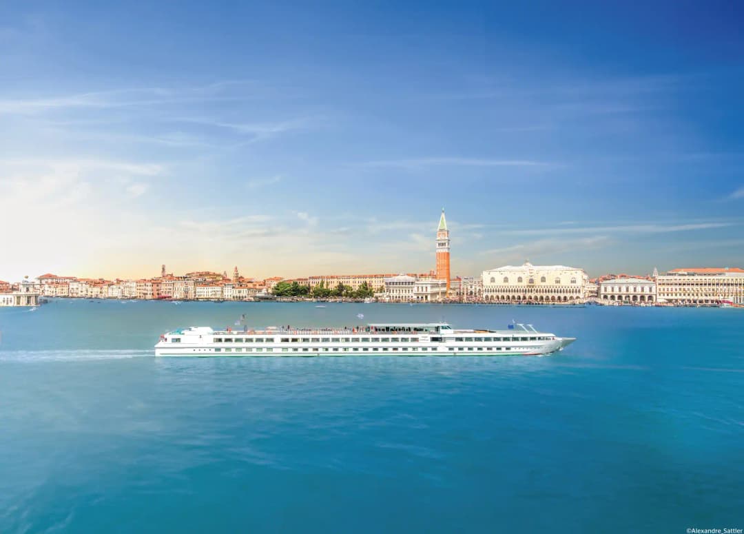 CroisiEurope Cruise Ship cruising through Europe