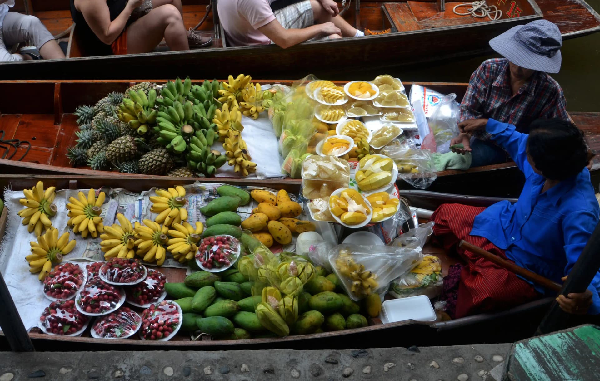 Fresh Fruits in Vietnamese floating market
