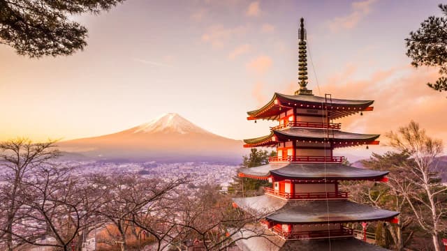 Mount Fuji scene from Hakone