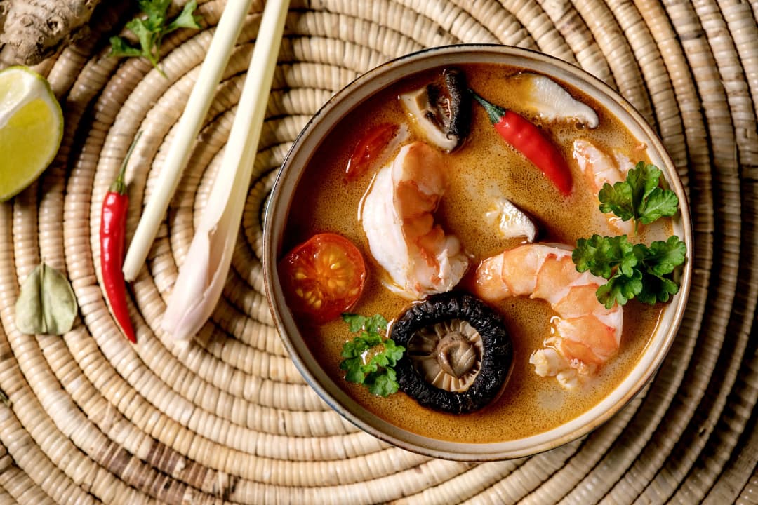 Tom Yum Goong soup bowl