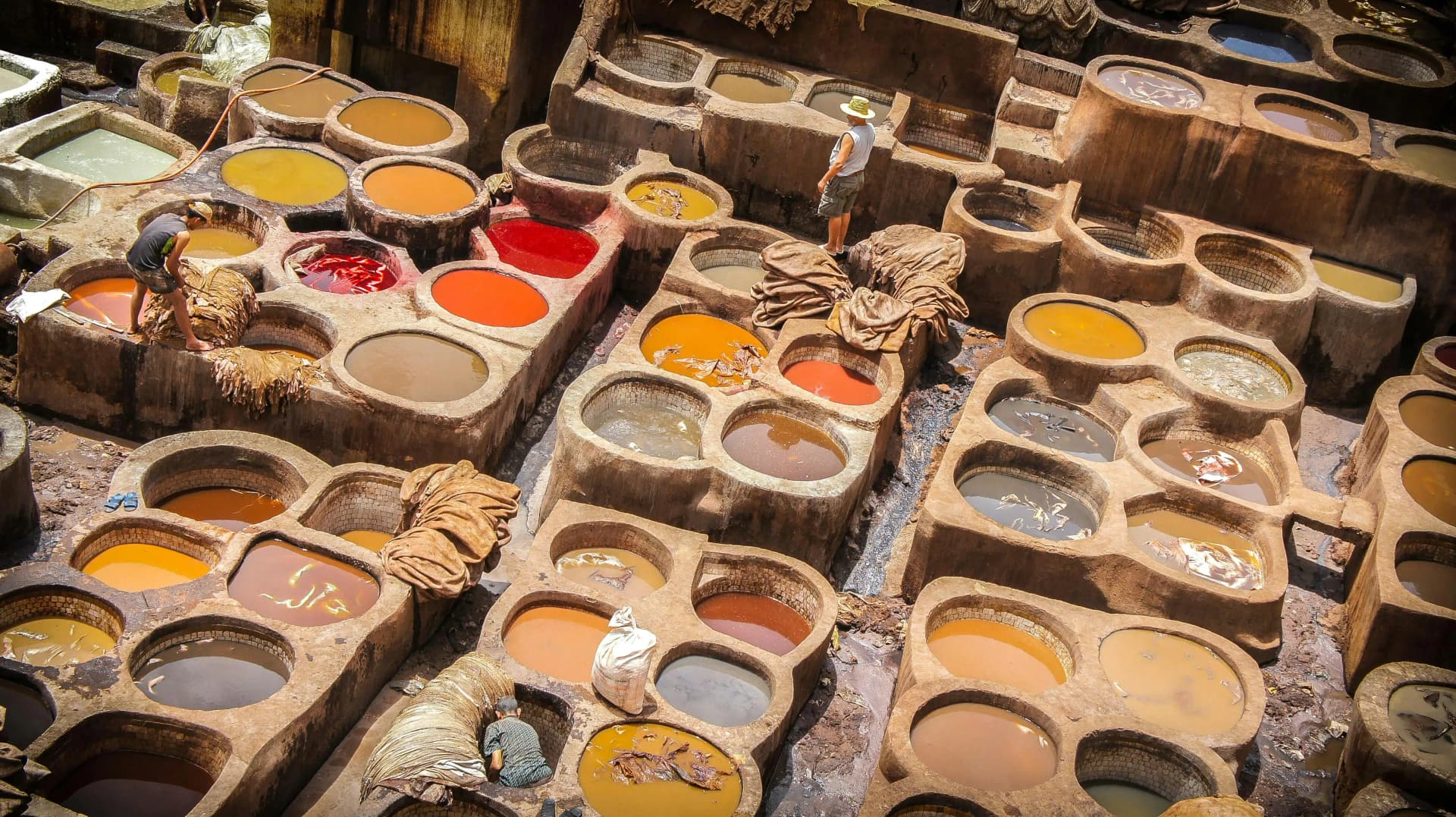 Fes leather workshop in Morocco